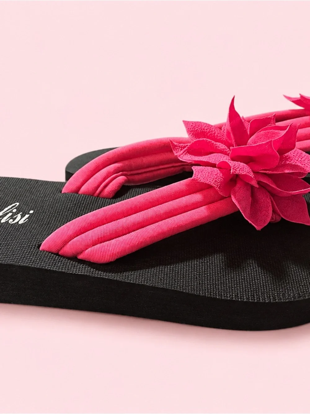 Pink Flower Slide Sandals for Women UK43 NWOT US 10.5-11